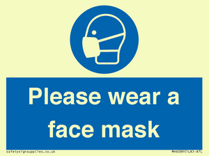 Please wear a face mask